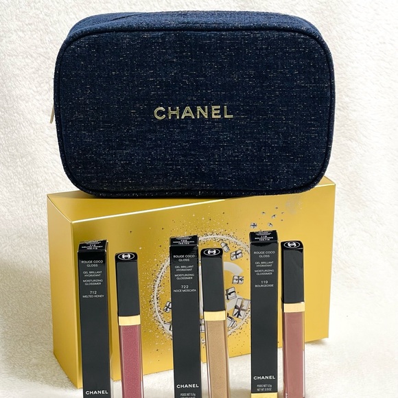 CHANEL LUXURY GIFT SET / POUCH & LIPGLOSS - Picture 10 of 14